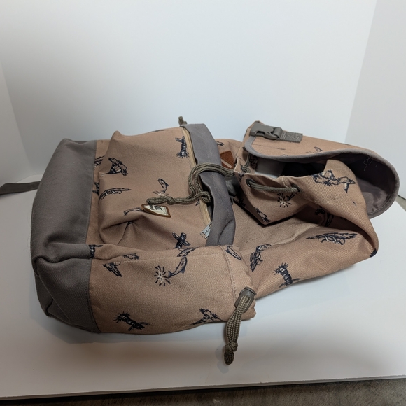 Vans Coyote Hills Tan Wampum Print Rucksack Backpack - Picture 4 of 7